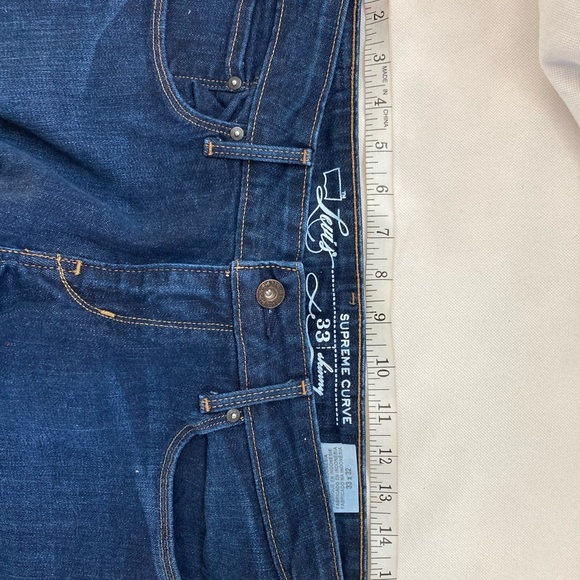 Levi’s Supreme Curve Skinny Jeans; Size 33x32; These are LOW-RISE! - Picture 14 of 15